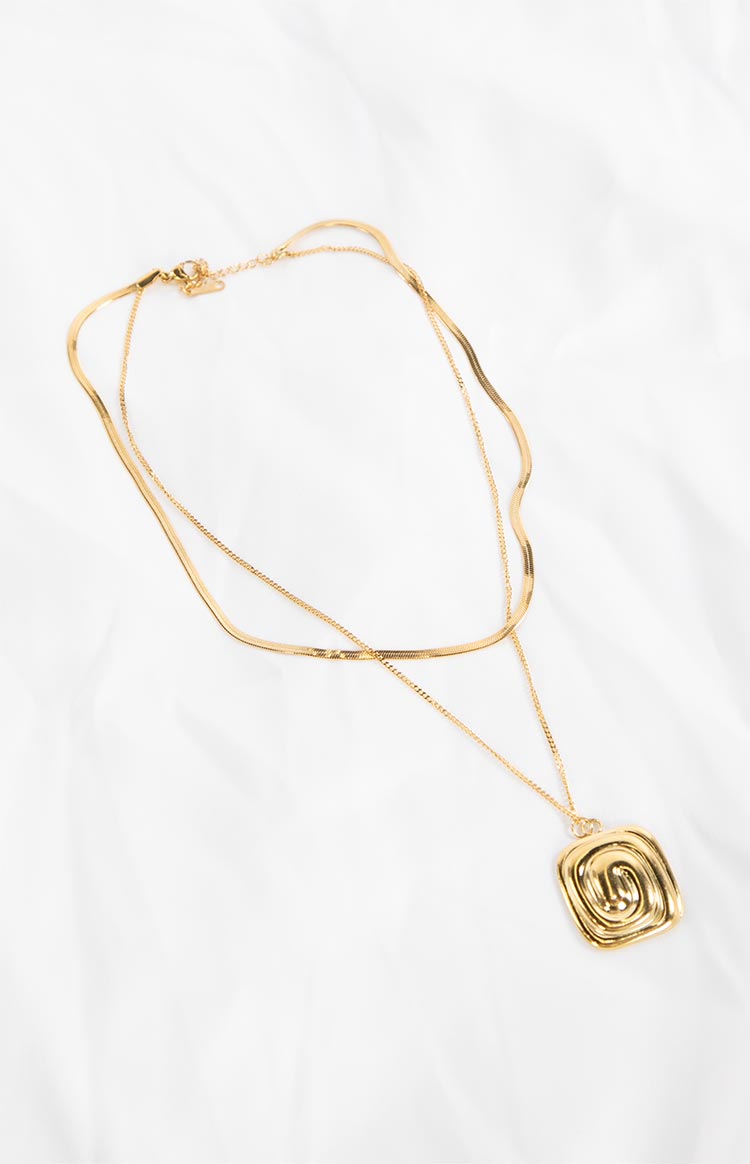 Marisa Gold Statement Layered Necklace Set Image