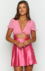 Maxine Pink Cap Sleeve Mini Dress Image