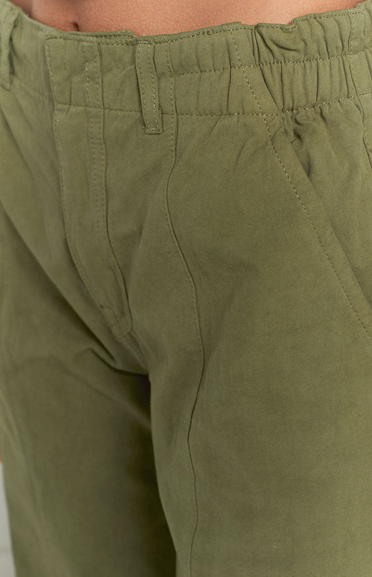 Millie Khaki Low Rise Cargo Trousers Image