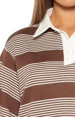 Mirabelle Brown Stripe Polo Image
