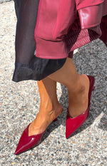 Morley Cherry Red Patent Mule Heels Image