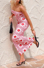 Arizona Red Tile Print Maxi Dress Image