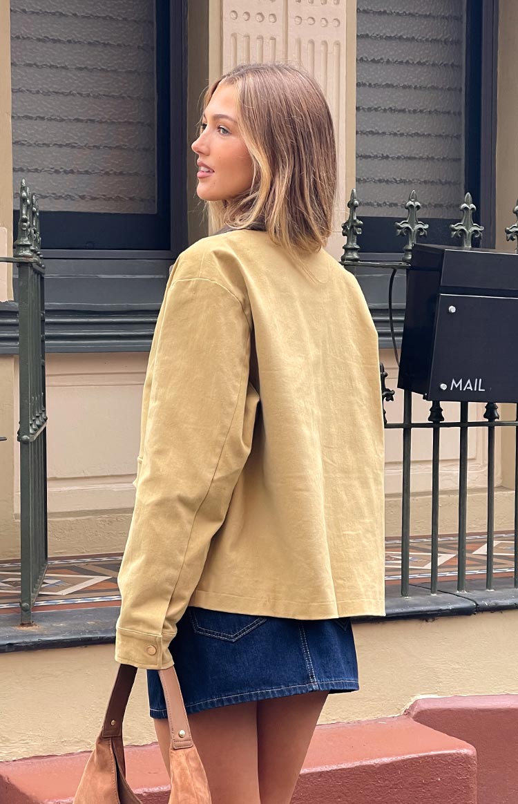 Jemma Cream Contrast Canvas Jacket Image