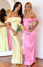 Naveah Pink Off Shoulder Maxi Dress Image
