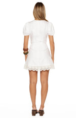 Nico White Broderie Trim Mini Dress Image
