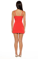 Nieve Red Two Piece Knit Mini Dress and Cardigan Image