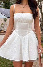 Peaches White Mini Dress Image