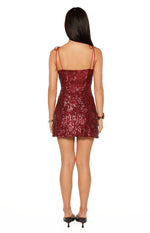 Penny Lane Red Sequin Mini Dress Image