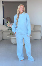 Pip Blue Mid Rise Slouch Fit Trackpants Image