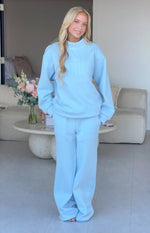 Pip Blue Mid Rise Slouch Fit Trackpants Image