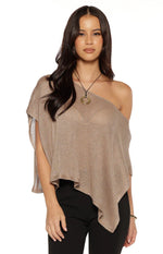 Pipa Metallic Knit Poncho Image