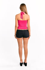Prescilla Pink Orchid Halter Top Image