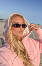 Presley Pink Polka Dot Hoodie Image