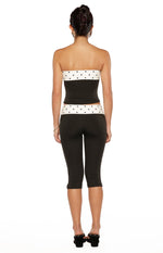 Reece Black Polka Dot Strapless Top Image