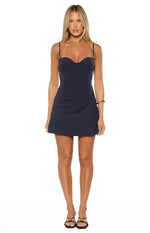 Rhea Navy Mini Dress Image