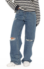 Roxie Mid Wash Ripped Jeans Image