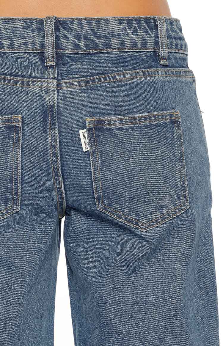 Roxie Mid Wash Ripped Jeans Image