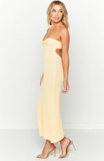 Skye Lemon Knit Midi Dress Image