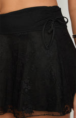 Stay Black Mesh Mini Skirt Image