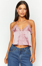 Tammy Pink Lace Cami Top Image