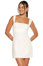 Taylor White Tie Back Mini Dress Image