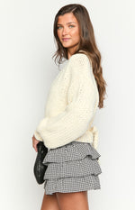 Verity Cream Knit Wrap Cardigan Image