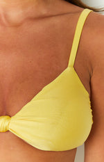 9.0 Swim Halle Yellow Knot Bikini Top Image