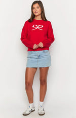 Zami Red Bow Sweater Image