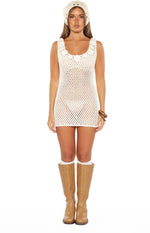 Zephyr White Crochet Mini Dress Image