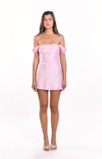 Zoella Light Pink Off The Shoulder Mini Dress Image