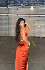 Lou Wrap Maxi Skirt Brown Image