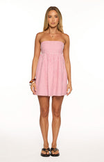 Anderson Red Stripe Strapless Mini Dress Image