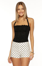 Brynn White Polka Dot Shorts Image