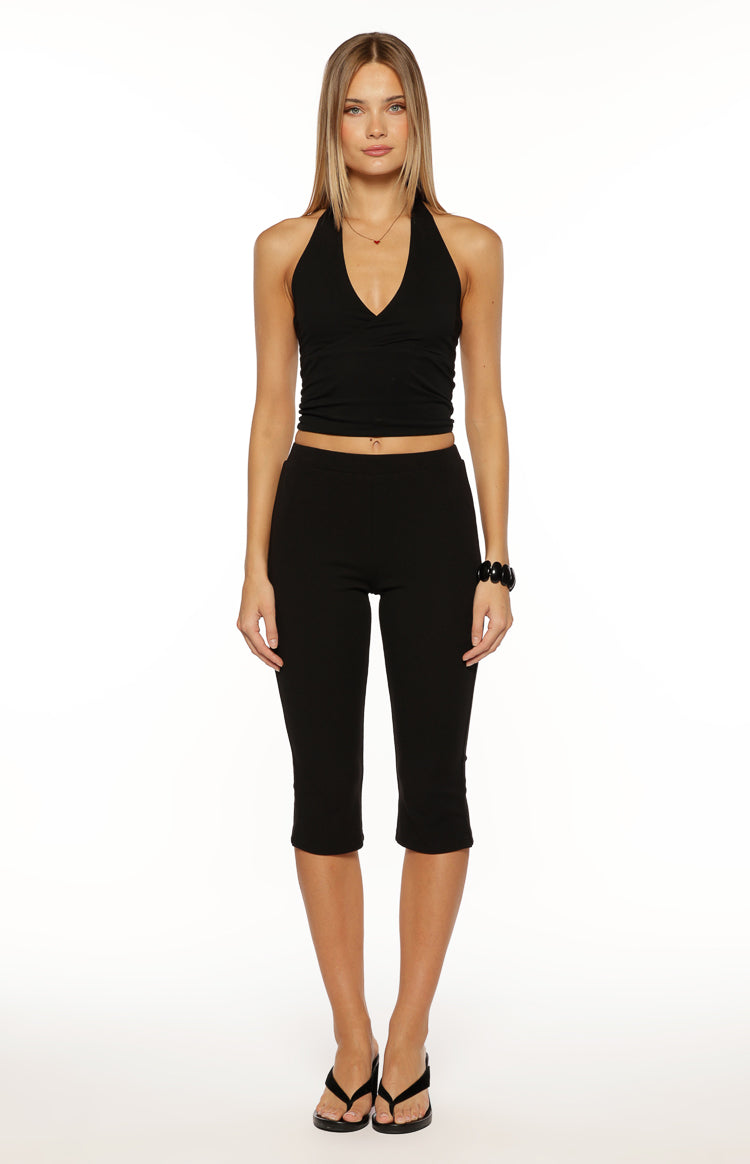 City Lights Black Jersey Capri Pants - PRE ORDER Image