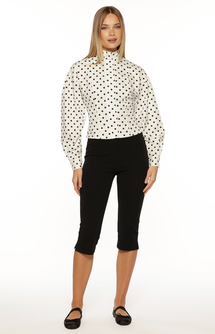 City Lights Black Jersey Capri Pants - PRE ORDER Image