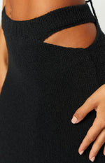 Ellah Black Knit Midi Skirt Image