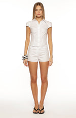 Emalee White Low Rise Shorts Image