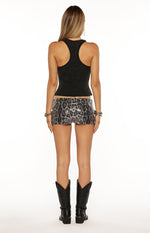 Informal Black Wash Cut Out Tank Image