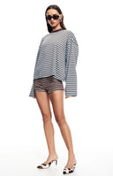 Lioness Bloom Chocolate Sea Stripe Long Sleeve Top