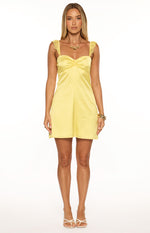 Raph Yellow Party Mini Dress Image