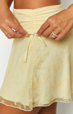 Stay Yellow Mesh Mini Skirt Image