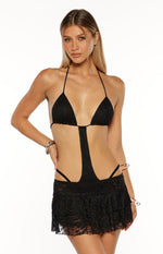 Zeke Black Cut Out Bikini Mini Dress Image